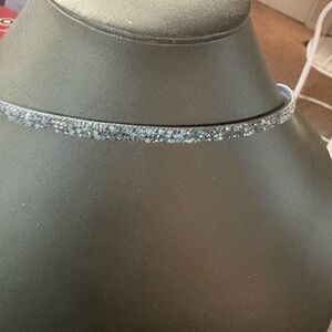 Swarovski Blue Sparkle Crystal Choker Necklace